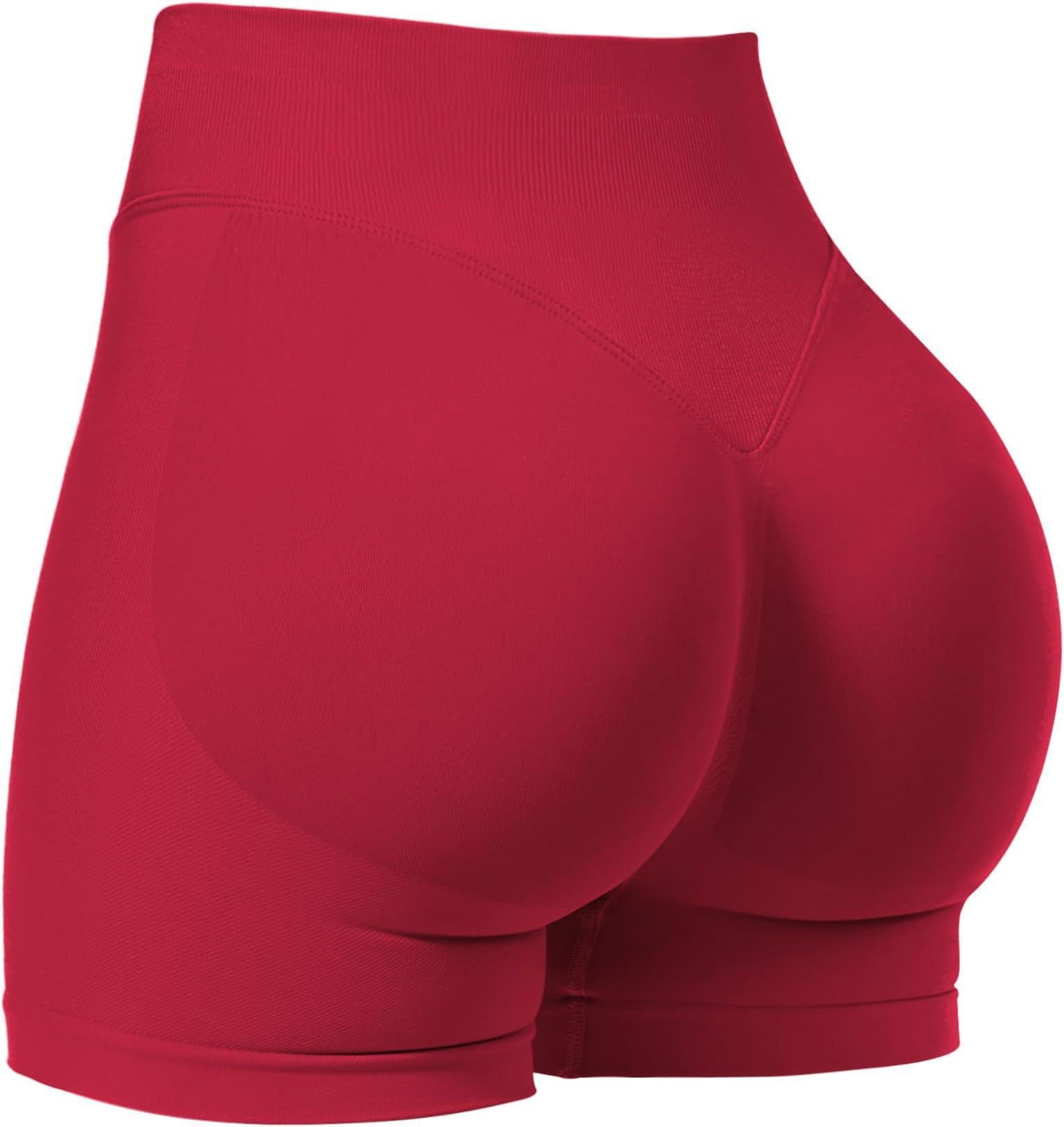 Pink Seamless Scrunch Booty Shorts | High Waist Butt Lifting Gym Shorts | Women's Workout Training Shorts