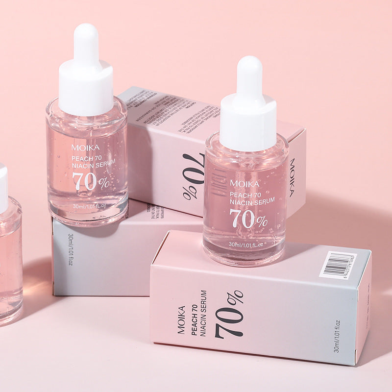 MOIKA Peach 70% Niacin Serum | Fade Acne Marks Brighten Skin Tone Shrink Pores Lightweight Face Serum 30ml