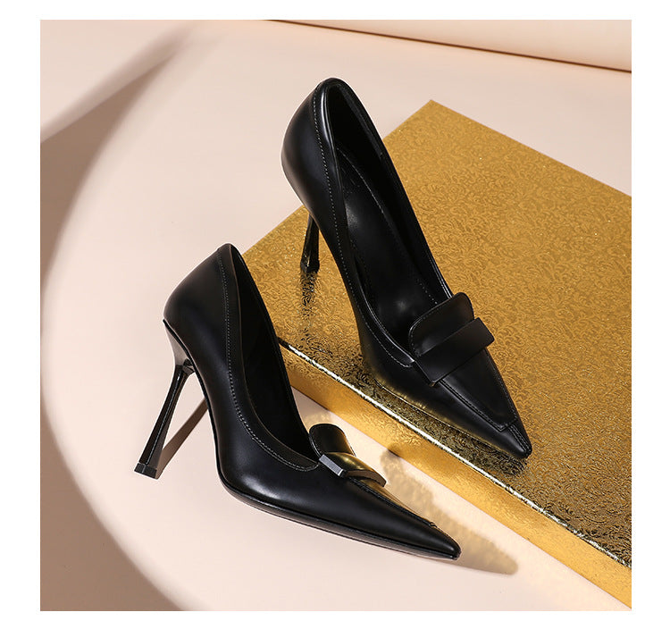 Tan Caramel Leather Bow Detail Pointed Toe Stiletto Pumps | Women's Chic High Heel Court Shoes