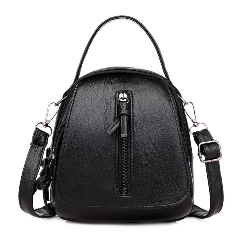 Brown Soft Leather Convertible Backpack Women | 3-in-1 Backpack Crossbody Handbag | Tassel Zip Vintage Bag