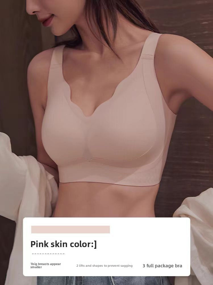 Women's Scalloped V-Neck Wireless Bralette | Seamless Wide Strap Ribbed Comfort Bra | Wire-Free Daily Bra
