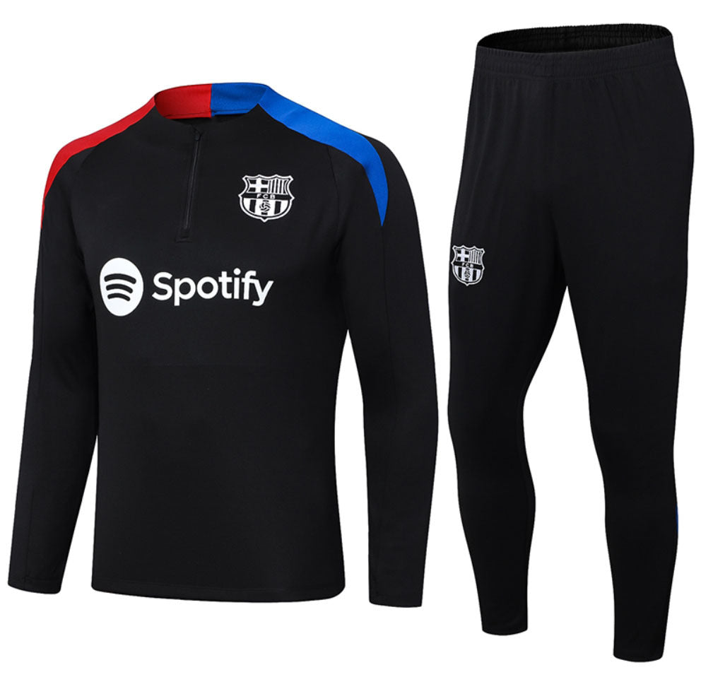 Tuta da Allenamento Real Madrid 2024 – Set Completo Adidas Nero & Oro | Emirates Fly Better