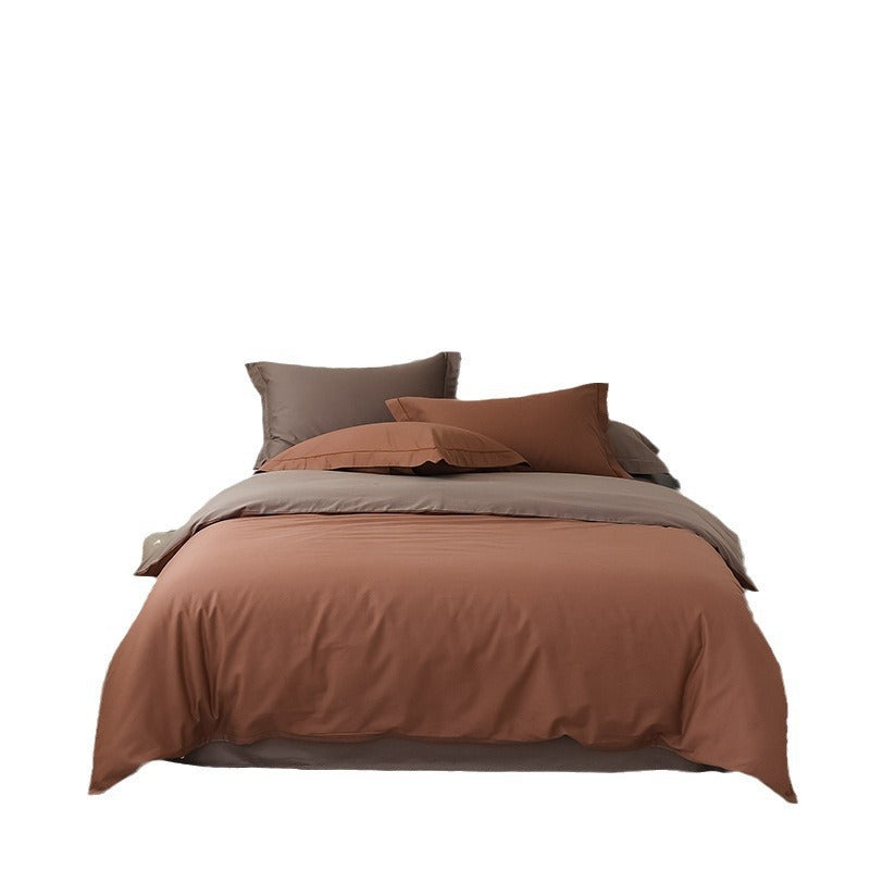 Two-Tone Gray & Taupe Bedding Set | Soft Reversible Duvet Cover with Pillowcases - Queen & King