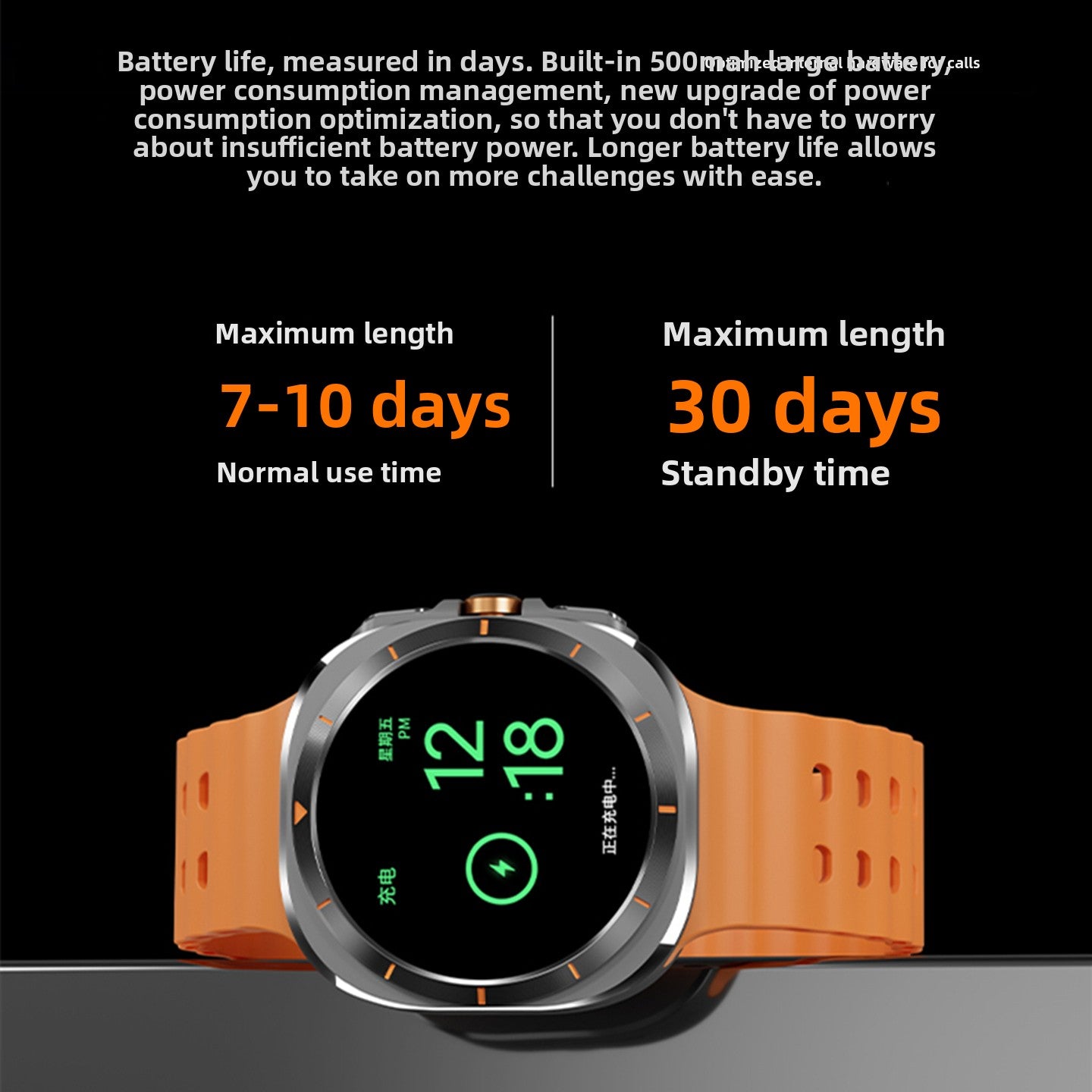 Sport Smart Watch | Heart Rate, Health Monitor & Fitness Tracker ? Blue Silicone Band, Tactical Design