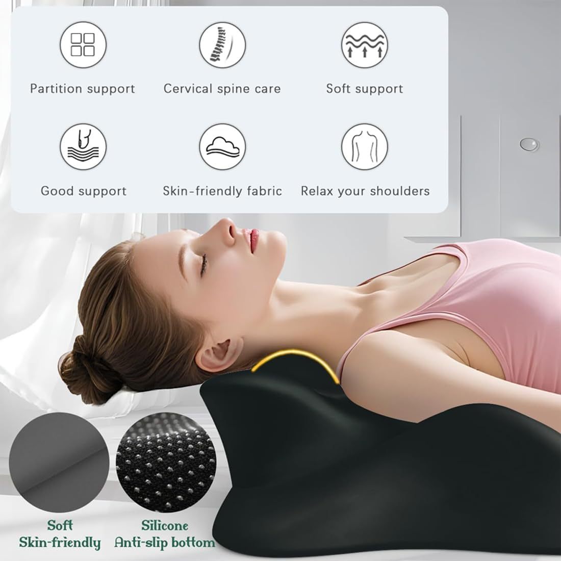 Multifunctional Wedge Pillow | Memory Foam Hip Elevation Pillow for Back Pain Relief Pregnancy & Body Support
