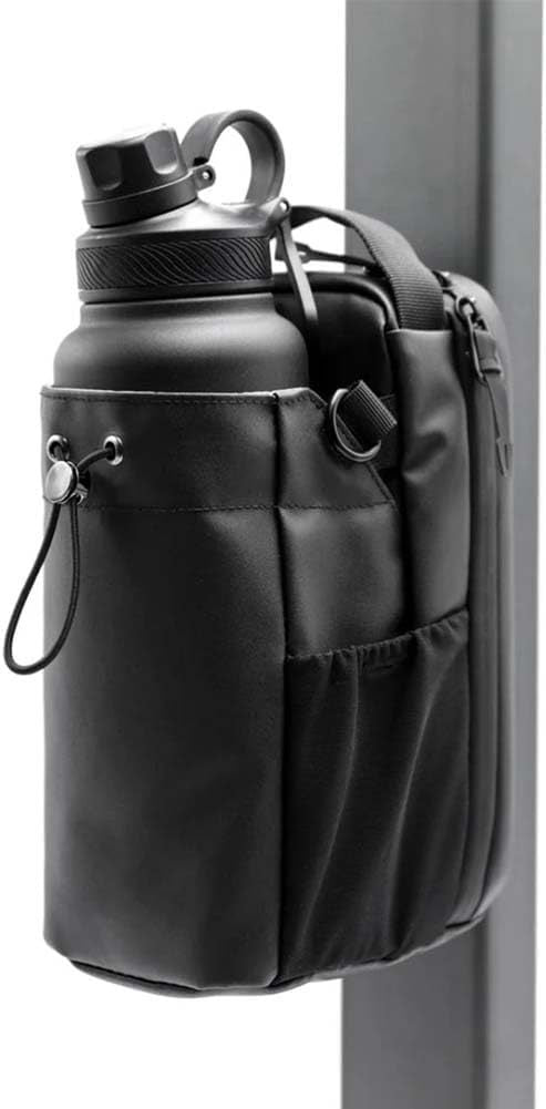 Large Water Bottle Carrier Bag with Shoulder Strap & Handle | Fits 64oz 128oz Jugs | Crossbody Bottle Holder Pouch with Pockets