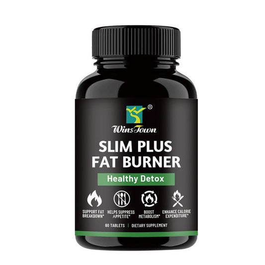 WinsTown Slim Plus Fatburner | Gesundes Entgiftungs-Nahrungsergänzungsmittel | Stoffwechsel ankurbeln & Appetit unterdrücken | 60 Tabletten
