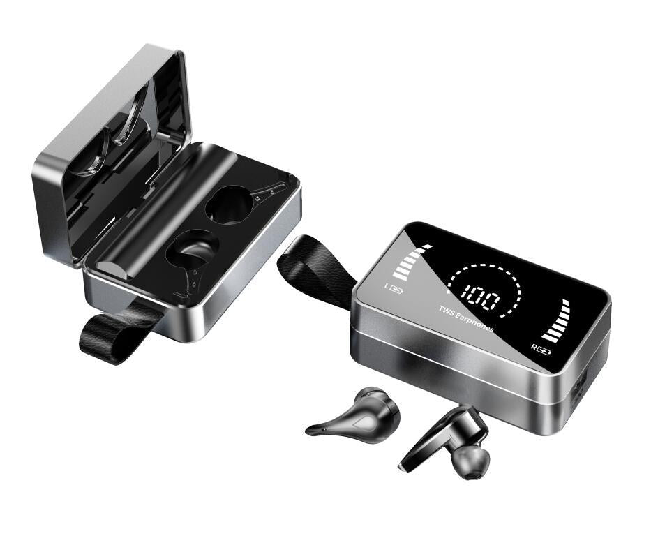 TWS Ear Hook Wireless Earbuds with LED Digital Display Charging Case ? Bluetooth 5.3 Sport Earphones, Deep Bass, IPX5 Waterproof, 48H Battery, Hands-Free Mic