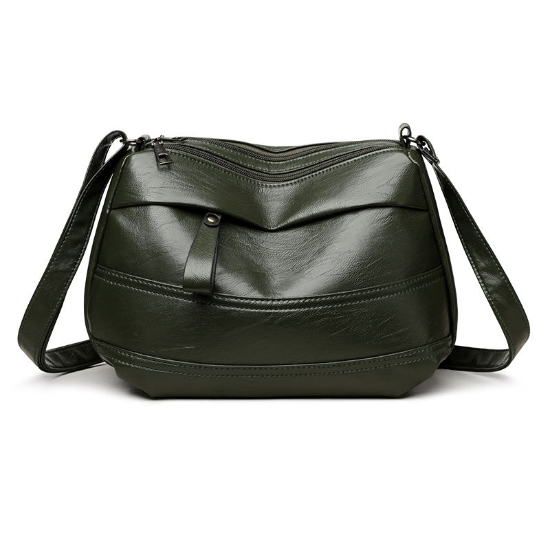 Black Soft Leather Crossbody Bag Quilted Panel Zip Top Adjustable Strap Shoulder Bag | Women Casual Everyday Multi Pocket Hobo Messenger Handbag Purse