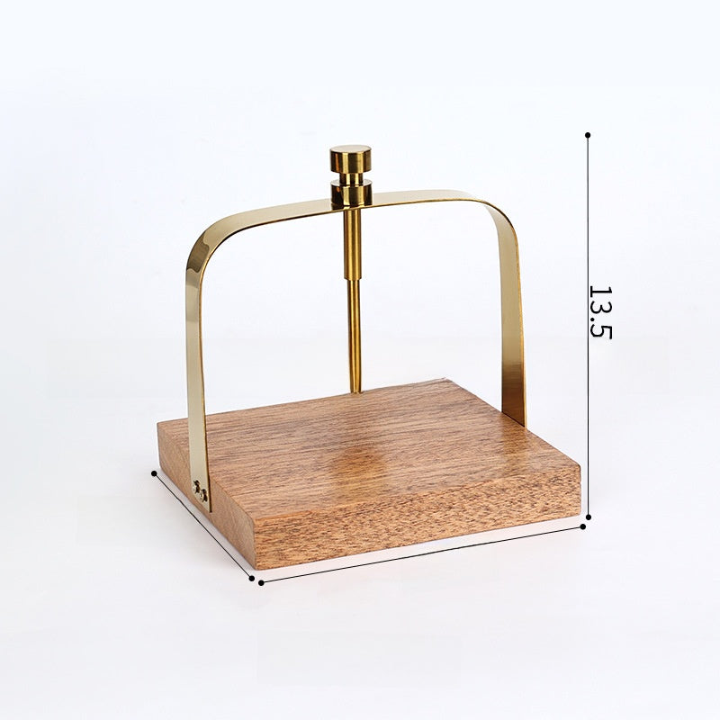 Gold & Walnut Wood Desk Organizer Set | Business Card Holder & Pen Cup | Luxury Office Accessories | Modern Minimalist Desktop Organizer