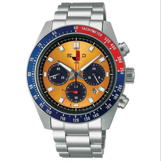 Men's Racing Chronograph Watch | Black Red Tachymeter Bezel Steel Bracelet Sport Dress Watch