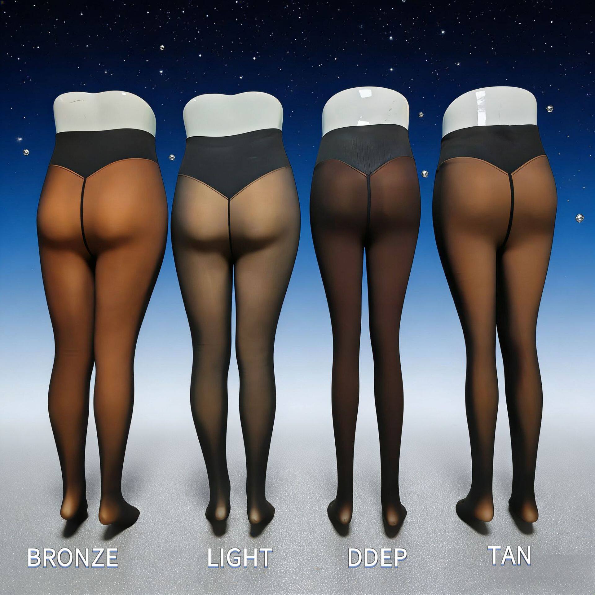 Women's Shaping Tights with Compression Band | One Seam High Waist Waist-Snatching Sheer Tights | Tummy Control Pantyhose