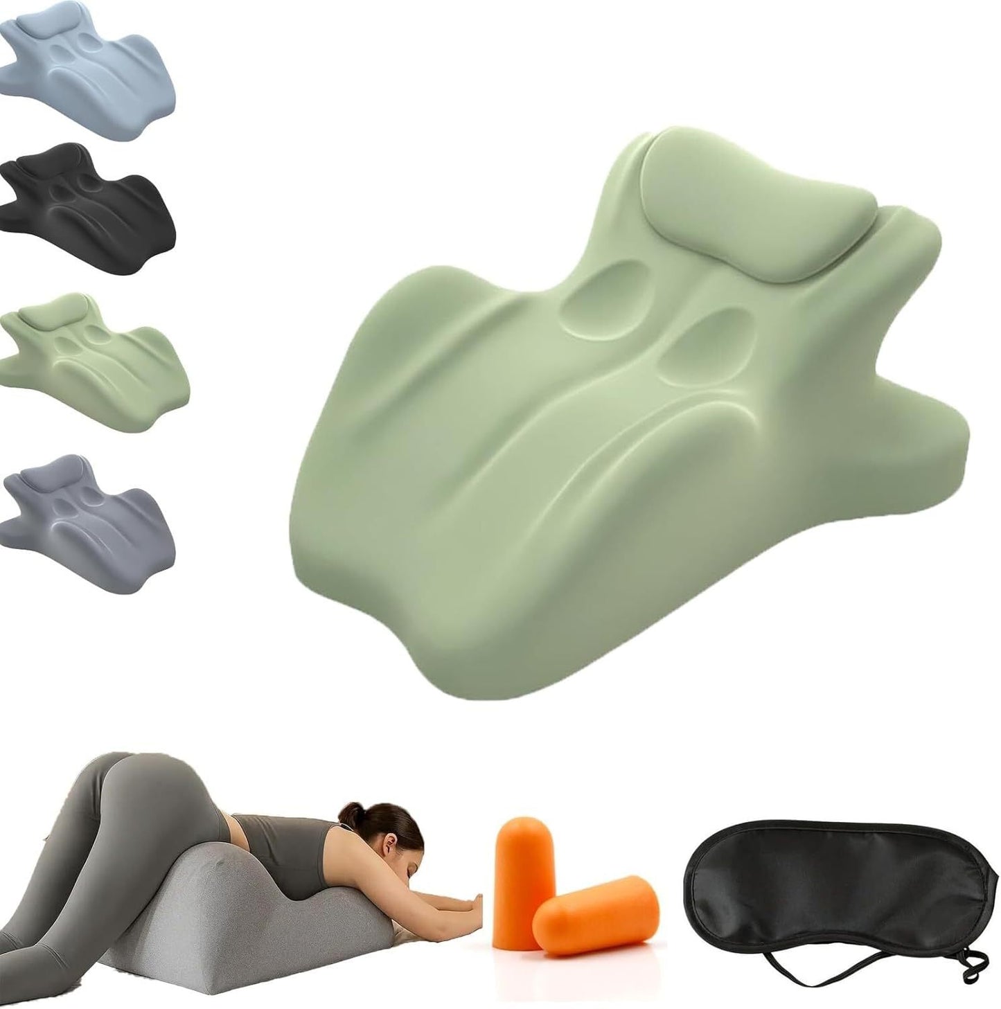 Multifunctional Wedge Pillow | Memory Foam Hip Elevation Pillow for Back Pain Relief Pregnancy & Body Support