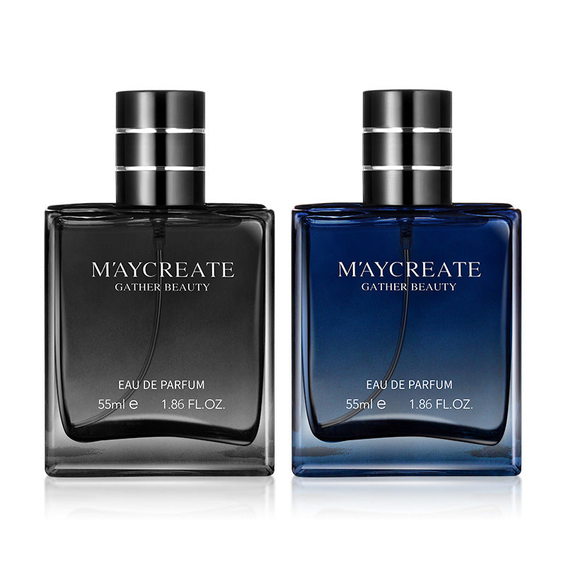 M'AYCREATE Elegant Blue Eau de Parfum 55ml - Long Lasting Men's Fragrance - Luxury Deep Blue Bottle EDP Cologne Spray - Sophisticated Aromatic Scent for Men
