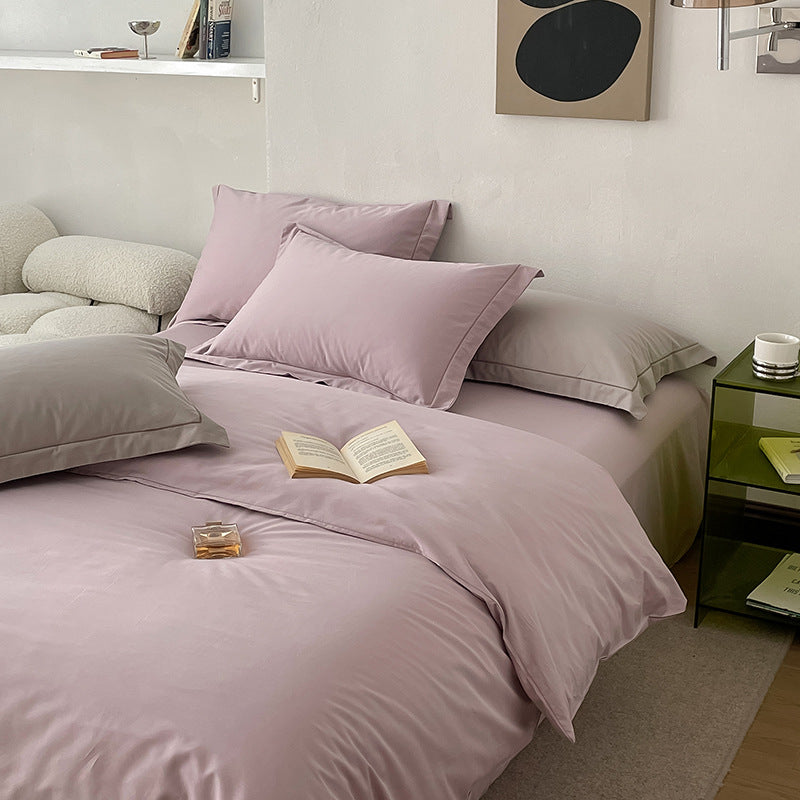 Two-Tone Gray & Taupe Bedding Set | Soft Reversible Duvet Cover with Pillowcases - Queen & King