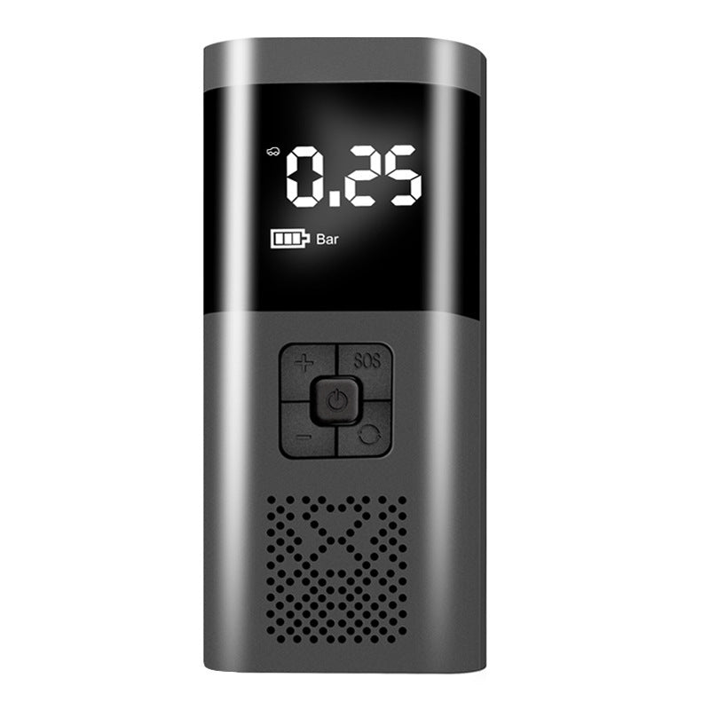 Digital Portable Tire Inflator Air Pump | LCD Display, Auto Shut-Off, 4 Nozzles - Car Tyre Compressor with Cigarette Lighter Cable