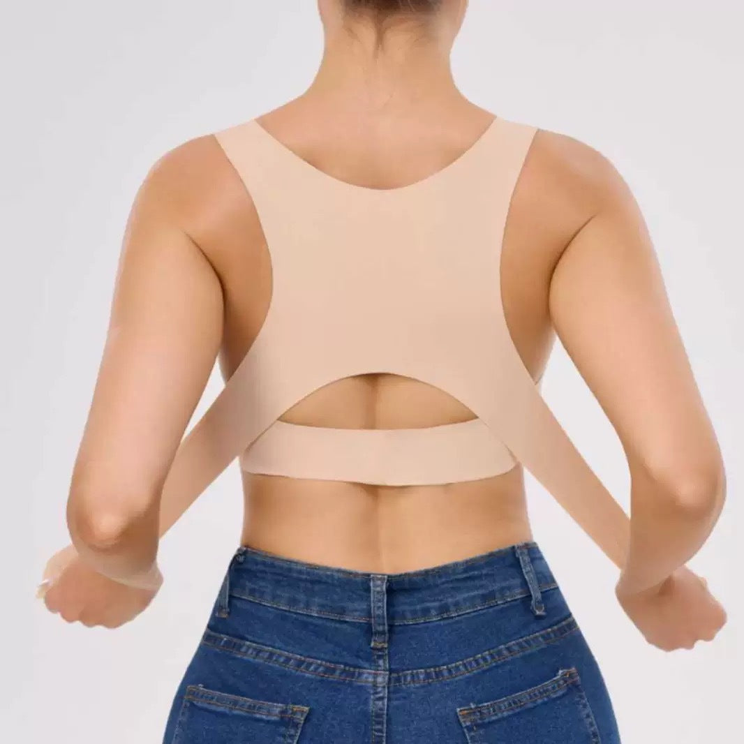Wireless Push-Up Bra for Women | Seamless Comfort Bralette with Back Closure | Nude Padded No-Wire T-Shirt Bra