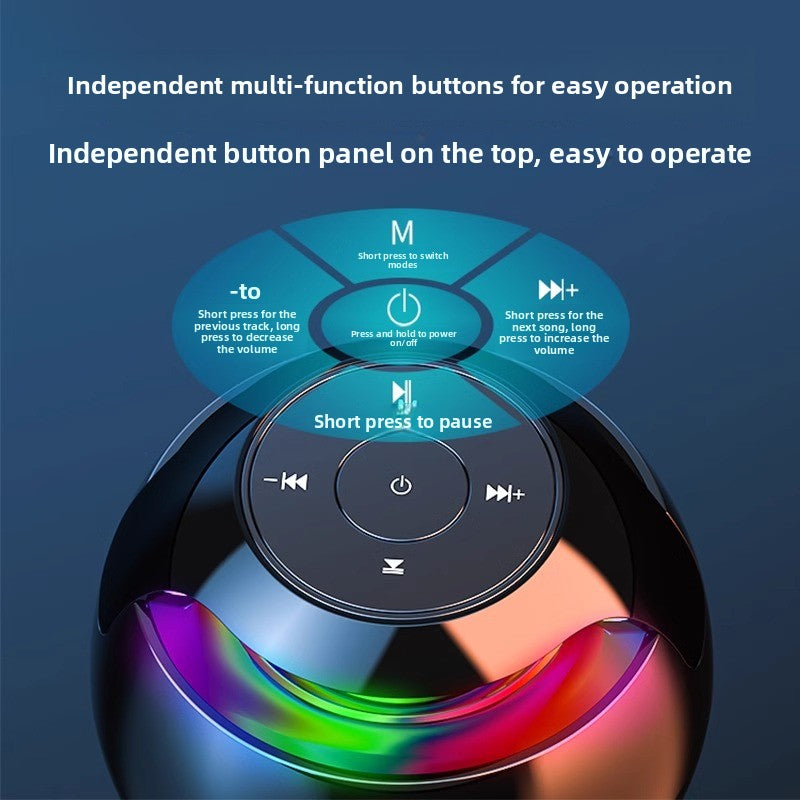 Digital Alarm Clock Spherical LED Display Dual Alarm 24H AM PM Mode Snooze Function Modern Ball Shape Desk Clock for Bedroom Home Office Bedside Table