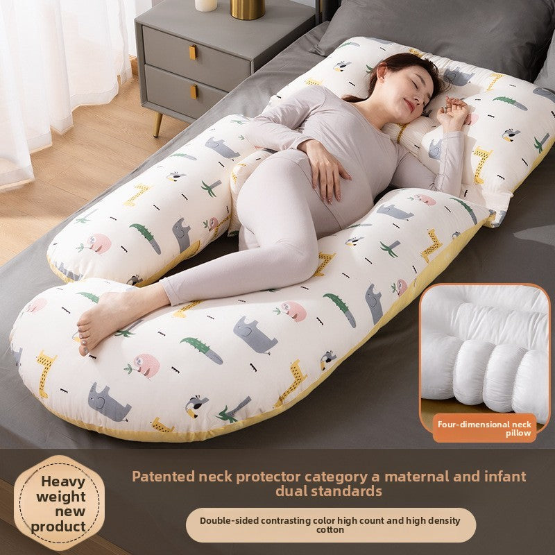G-Shape Full Body Pregnancy Pillow | Honeycomb Cooling Maternity Pillow with Head Support | Total Belly Back Hip Knee Side Sleeper Cushion | Sage Green