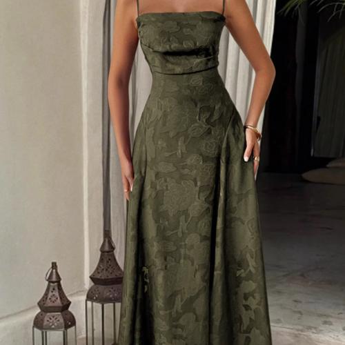 Burgundy Lace Floral Maxi Dress | Spaghetti Strap A-Line Formal Evening Gown