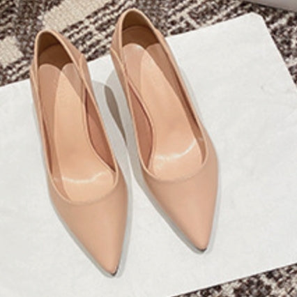 Minimalist Pointed Toe Stiletto Pumps Women Patent Leather High Heels Nude Black Ivory Office Party Dress Shoes