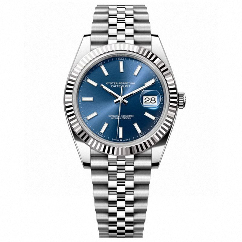 Men's Datejust Style Watch | Black Sunray Dial Fluted Bezel Date Window | Jubilee Bracelet Stainless Steel Luxury Chronometer Timepiece