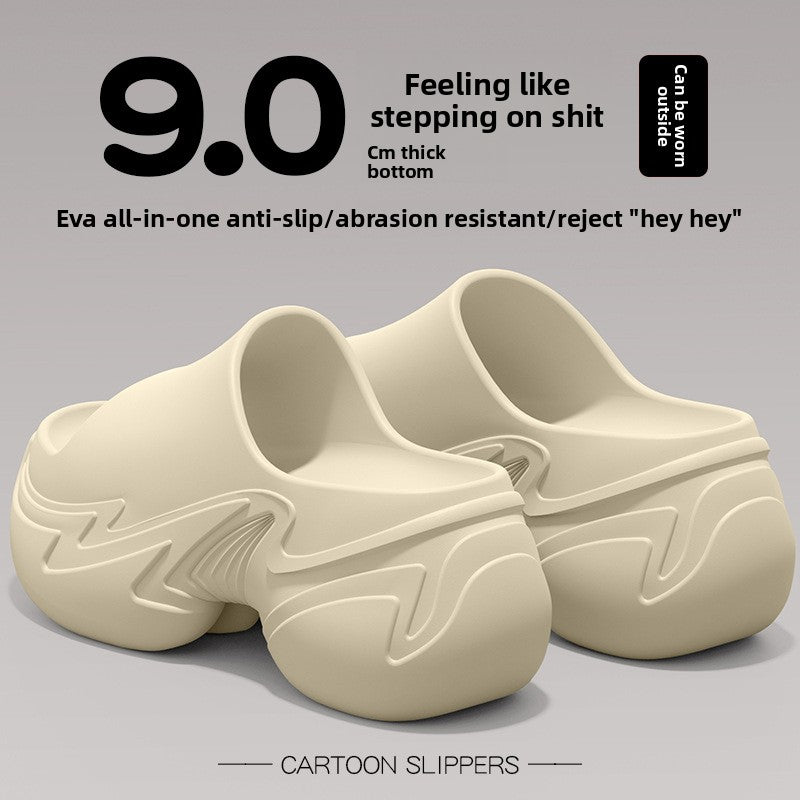 Thick Sole Cloud Slippers | 9CM EVA Anti-Slip Cartoon Platform Slides | Indoor Outdoor Unisex