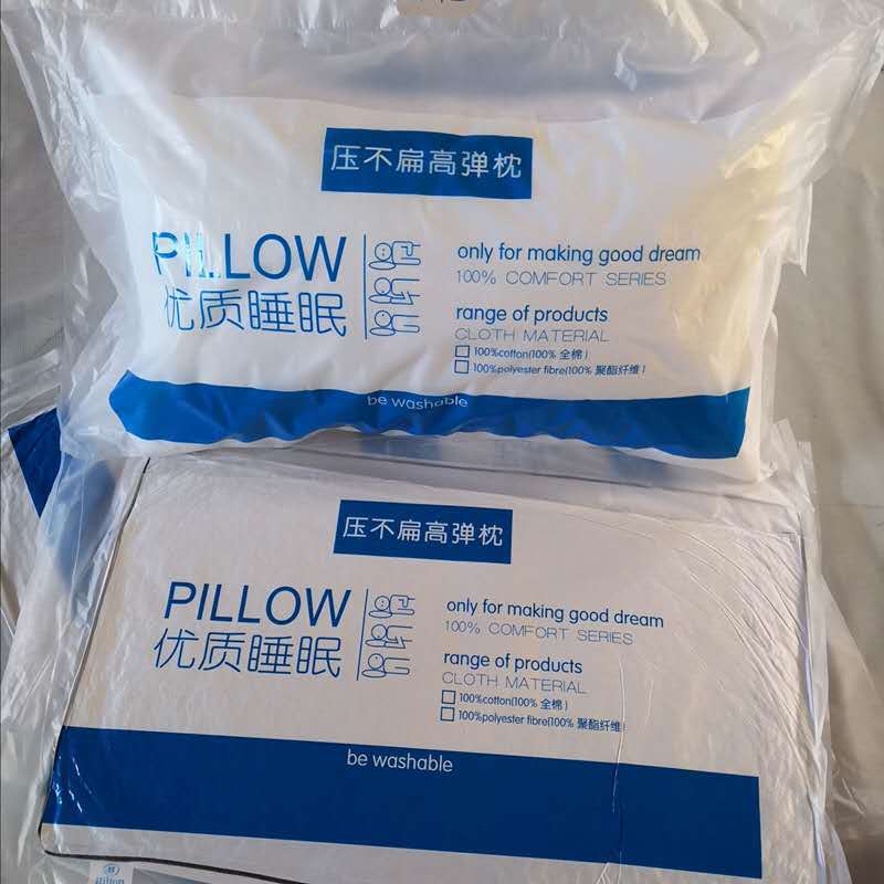 Luxury Hotel Style Bed Pillow | Soft White Embroidered Sleeping Pillow Neck Support Bedroom Pillow