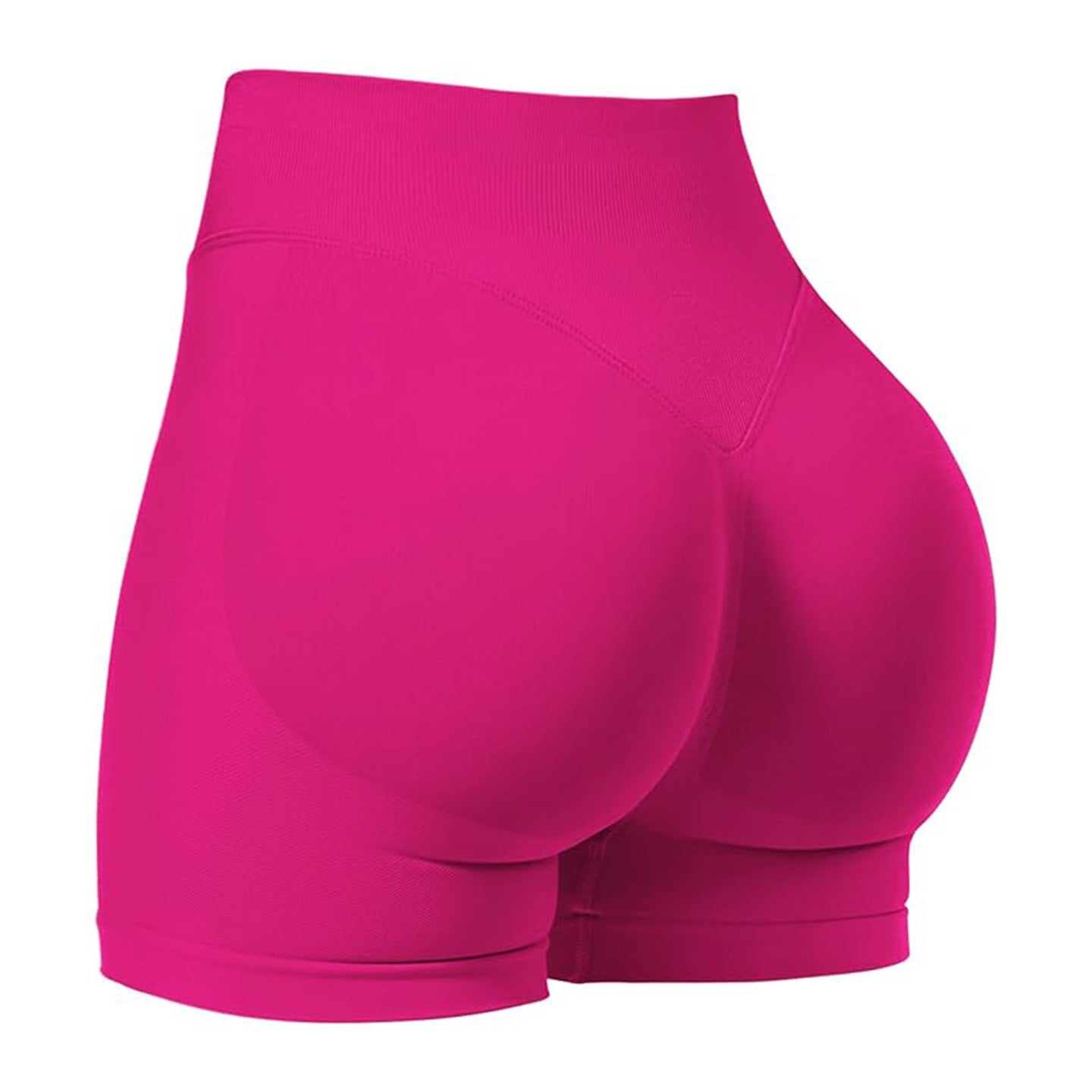 Pink Seamless Scrunch Booty Shorts | High Waist Butt Lifting Gym Shorts | Women's Workout Training Shorts