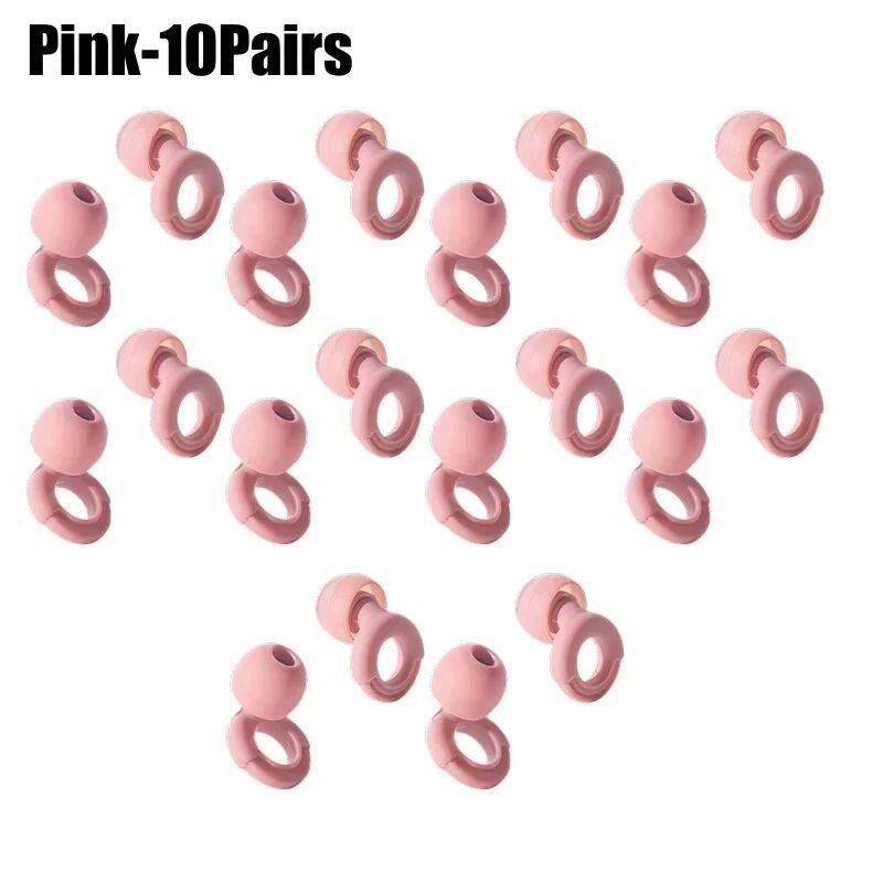 Silicone Ear Tips Replacement for Earbuds | Noise Reducing Ear Plugs | White Pink Black | 3 Pairs Set