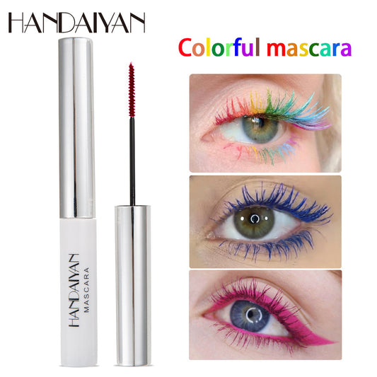 HANDAIYAN Colorful Mascara | Rainbow Colored Lash Mascara | Long Lasting Volumizing & Lengthening | Festival Makeup | Pink Blue Purple