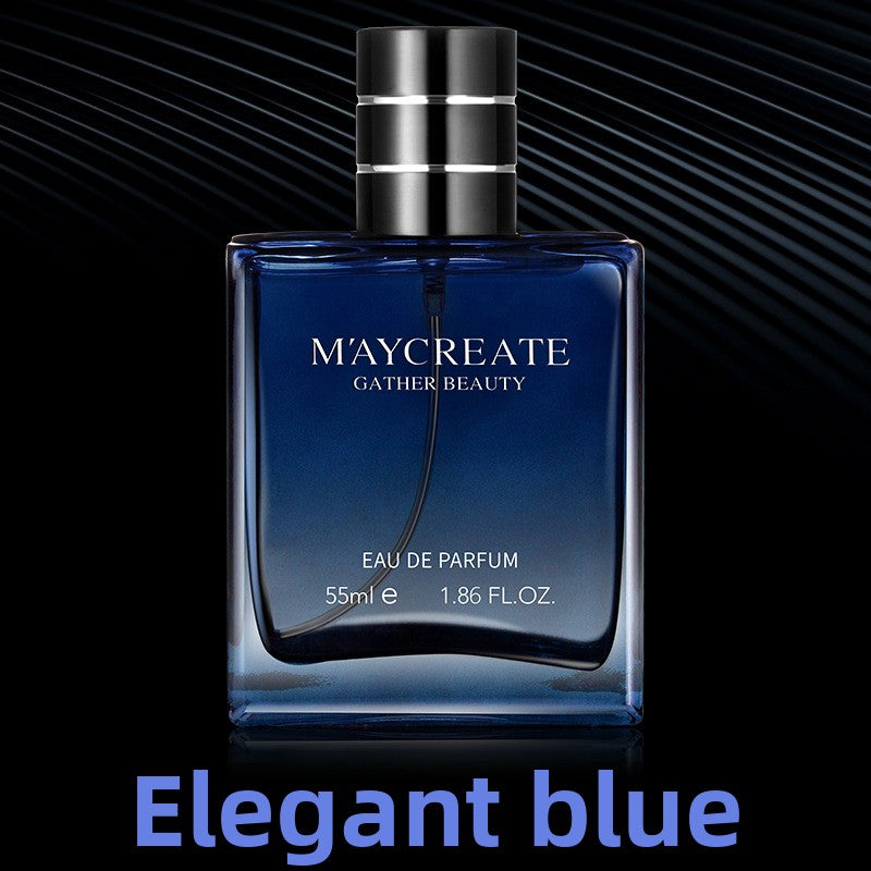 M'AYCREATE Elegant Blue Eau de Parfum 55ml - Long Lasting Men's Fragrance - Luxury Deep Blue Bottle EDP Cologne Spray - Sophisticated Aromatic Scent for Men