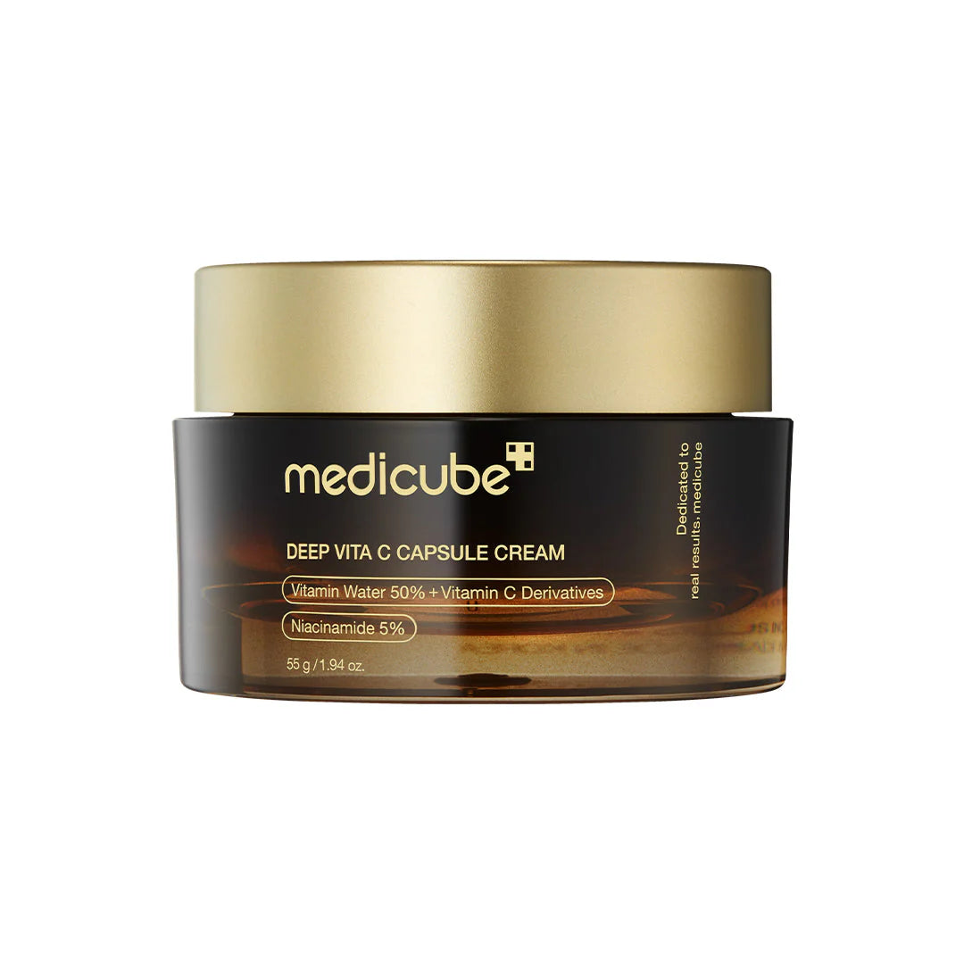 Medicube Capsule Cream Set of 4, Korean Hyaluronic Collagen Vitamin C TXA Niacinamide Face Moisturizer Bundle, Anti Aging Brightening Pore Tightening K-Beauty Skincare Gift