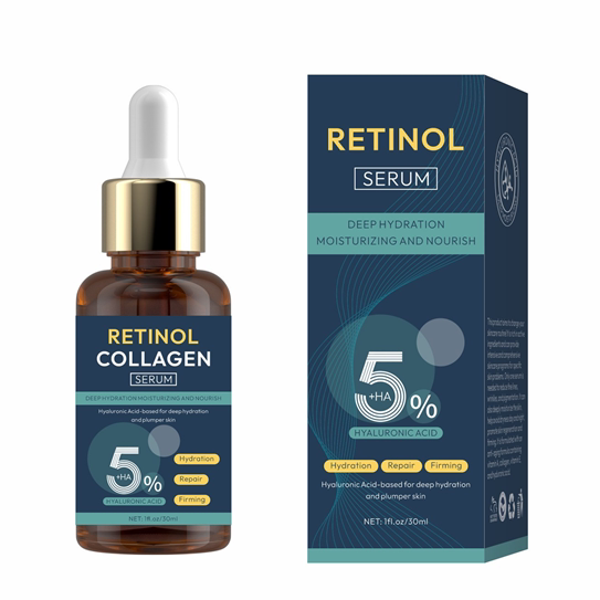 Retinol Collagen Serum with 5% Hyaluronic Acid | Deep Hydration Firming & Anti-Aging Face Serum 30ml