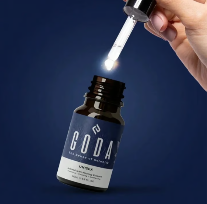 GODA The Sense of Serenity – Calming Essence Unisex Perfume Set of 2 (2 x 15ml) | Soothing Relaxing Comforting Dropper Fragrance