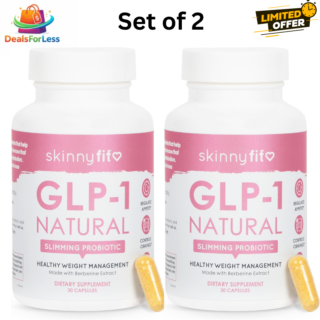 Natural Slimming Probiotic Set of 2 | Berberine Extract | Appetite & Craving Control | Healthy Weight Management | 30 Capsules Each