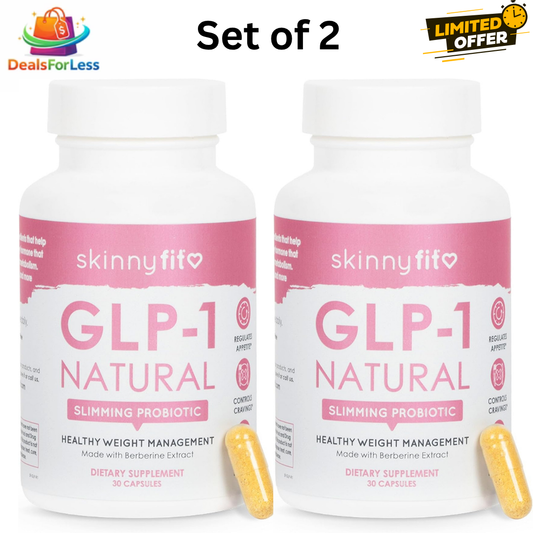 Natural Slimming Probiotic Set of 2 | Berberine Extract | Appetite & Craving Control | Healthy Weight Management | 30 Capsules Each