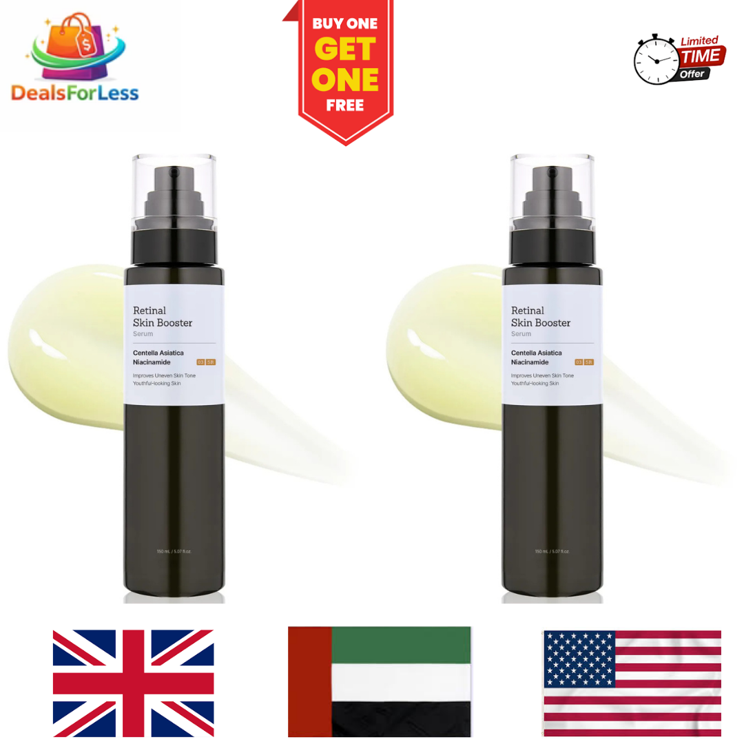 Retinal Skin Booster Serum with Centella Asiatica & Niacinamide 150ml | Buy One Get One Free | Anti-Aging Brightening Face Serum