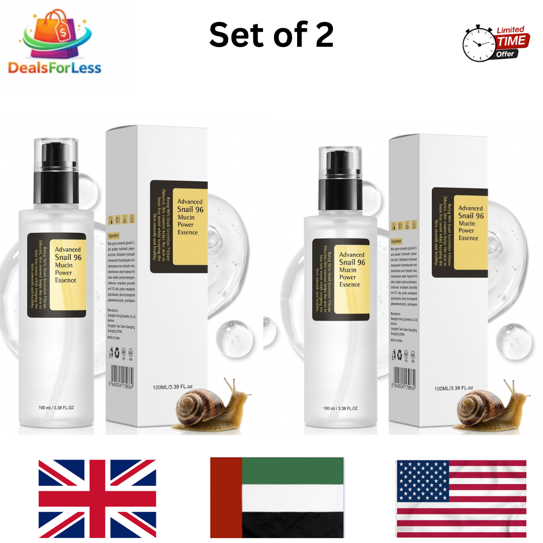 Advanced Snail 96 Mucin Power Essence Set of 2 | Korean Skin Care Serum 100ml x2