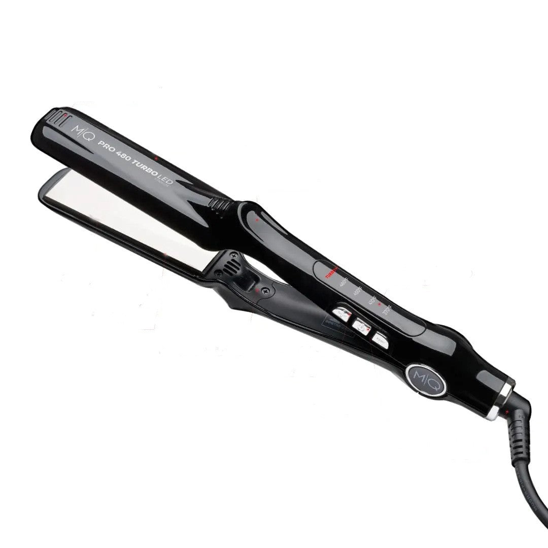 MQ Professional Pro 480 Turbo LED Hair Straightener | 480�F 250�C Bivolt Flat Iron | Professional Salon Grade Hair Straightener with LED Display