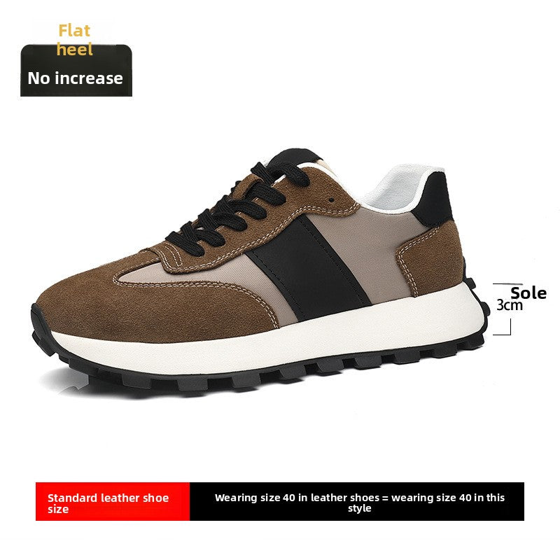 Light Gray Suede Retro Runner Sneaker Beige Panel White Lace Up Gum Sole Casual | Women Men Comfortable Everyday Walking Fashion Sneaker Shoes