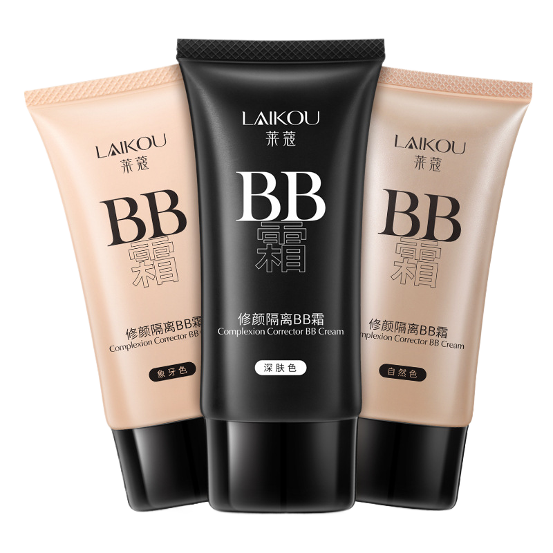 LAIKOU Complexion Corrector BB Cream | 3 Shades Ivory Natural Deep | Chinese Korean Beauty BB Cream Full Coverage Skin Tone Correcting | Lightweight Moisturizing Flawless Finish Face Makeup for All Skin Types