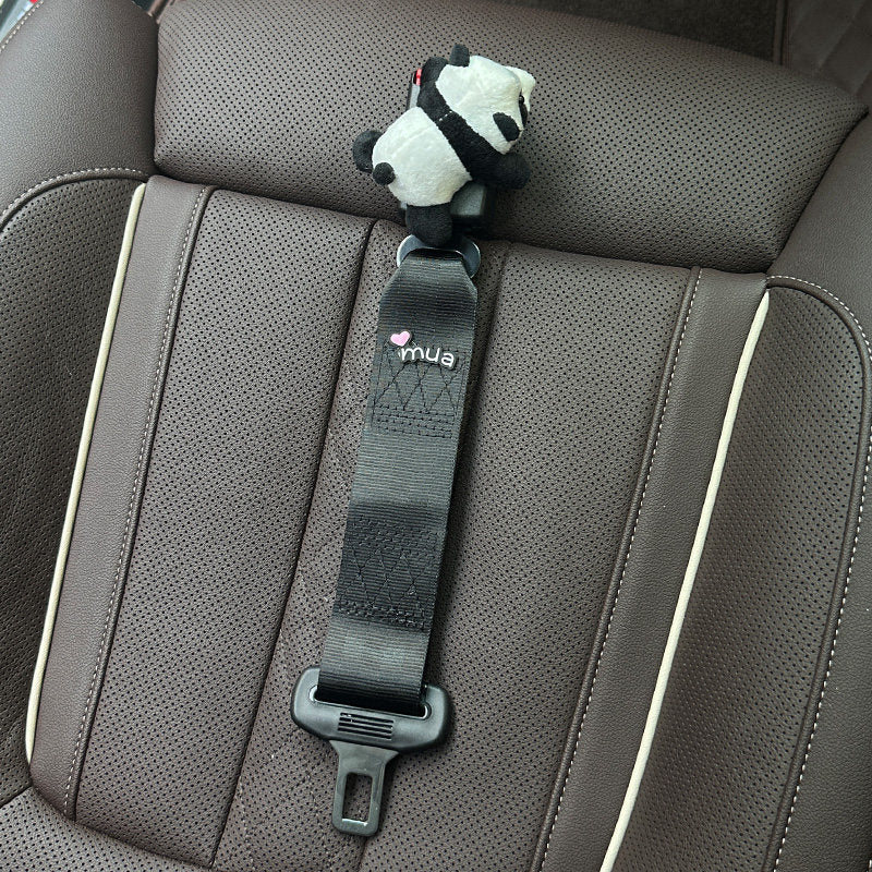 MUA Pregnancy Seat Belt Adjuster with Cute Panda Clip | Maternity Car Seatbelt Shoulder Strap Positioner | Bump Baby Belly Protector | Universal Car Fit