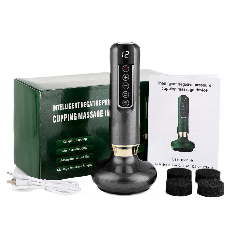 Electric Cupping Massage Device | Smart Vacuum Suction Body Massager | Adjustable LED Anti-Cellulite Cupping Therapy Tool