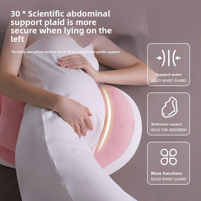 Ergonomic Pregnancy Pillow | Scientific Pressure Partition Support for Waist & Back | Maternity Side Sleeping Pillow for Pregnant Women | Belly Support Cushion