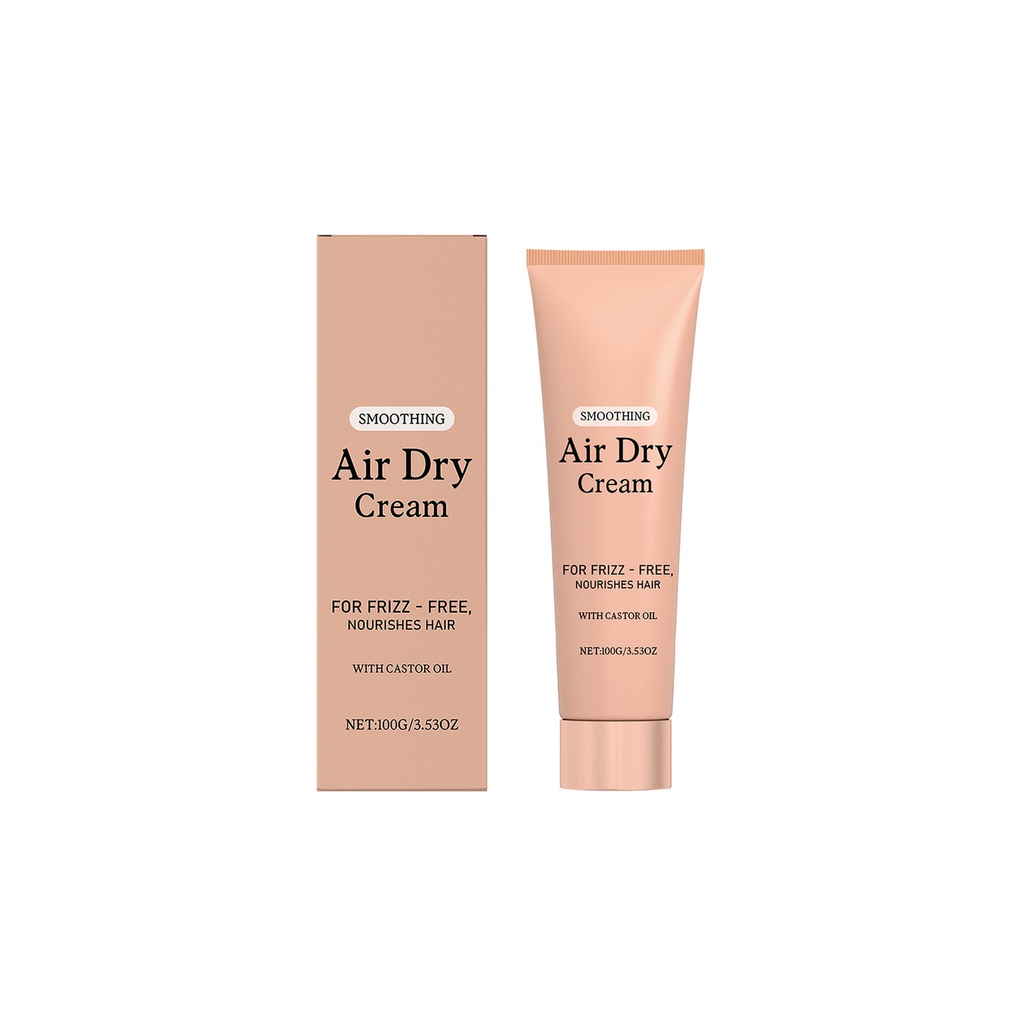 Smoothing Air Dry Cream with Castor Oil | Frizz-Free Nourishing Leave-In Hair Cream for Natural Air Drying & Smooth Sleek Hair ? 100g / 3.53oz