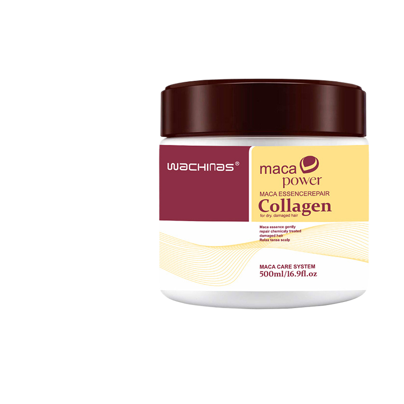 Wachinas Maca Power Collagen Hair Mask | Maca Essence Repair for Dry Damaged & Chemically Treated Hair Scalp Relaxing Treatment ? 500ml / 16.9 fl.oz