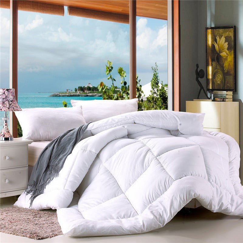 Luxury Fluffy White Comforter | Ultra-Soft Quilted Duvet Insert | All-Season Bed Comforter King Queen Full Twin
