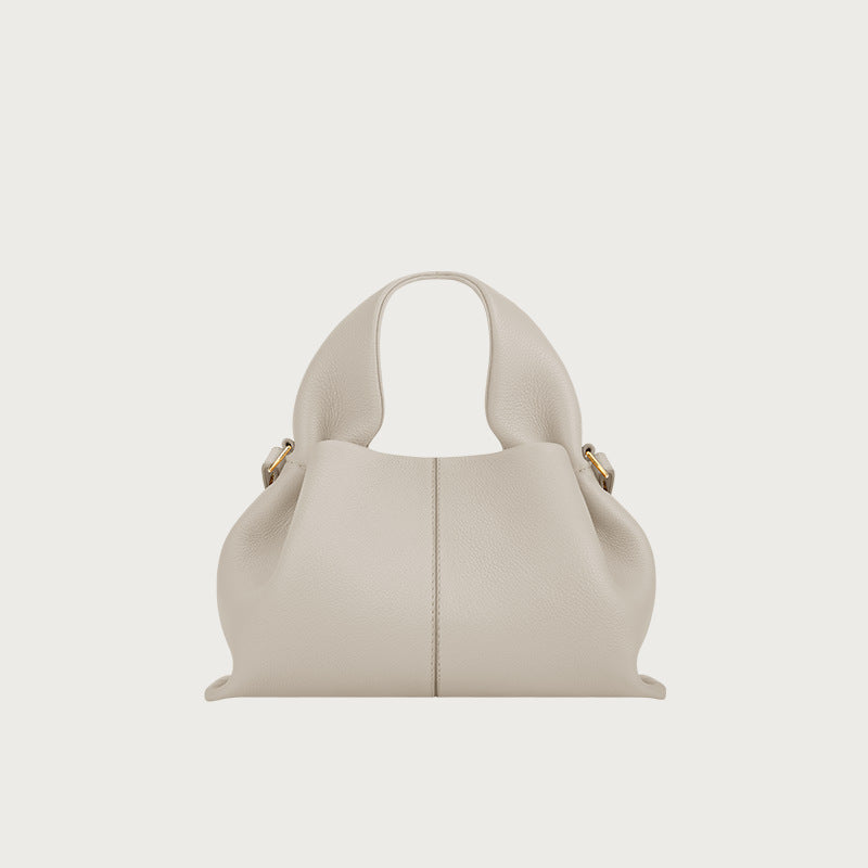 Polene Numero Un Bag in Black Pebbled Leather - Iconic French Handbag | Luxury Shoulder Bag with Top Handle