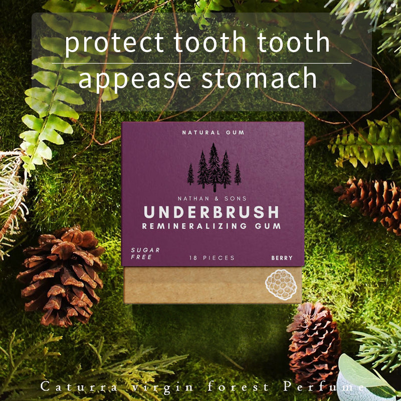 Underbrush Remineralizing Gum - Berry | Natural Sugar-Free Gum | 18 Pieces